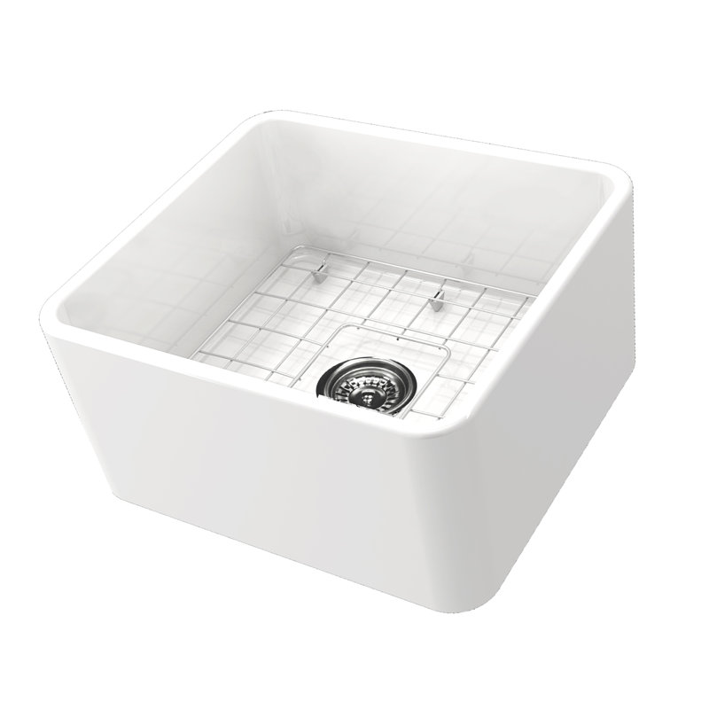 Pranav 20'' L Farmhouse / Apron Single Bowl Fireclay Kitchen Sink