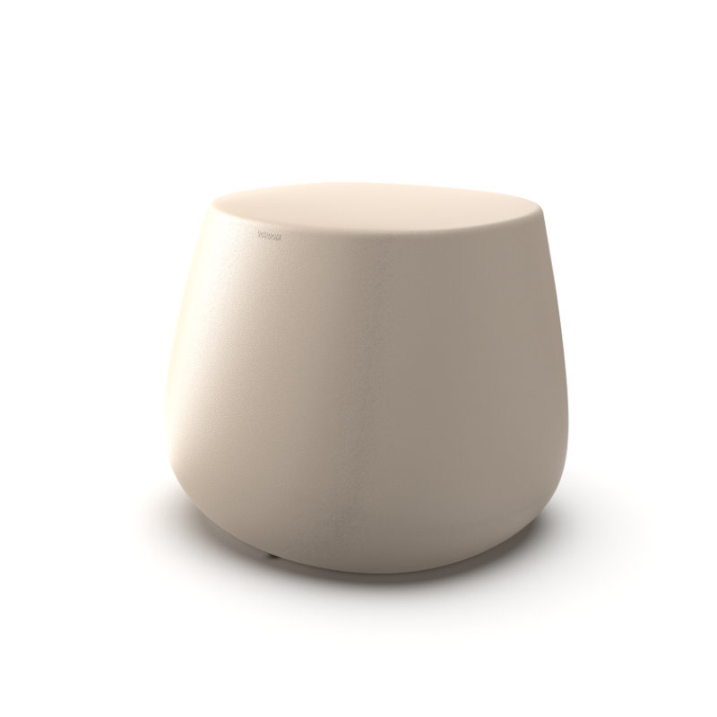 Tabouret bas en pierre, Crème, crème