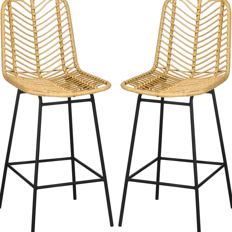 26 po, tabourets de bar à hauteur de comptoir 2, jaune, sièges d'îlot de cuisine avec assise et dossier aérés, solide connaissance en acier jaune, chaises respirantes, structure stable