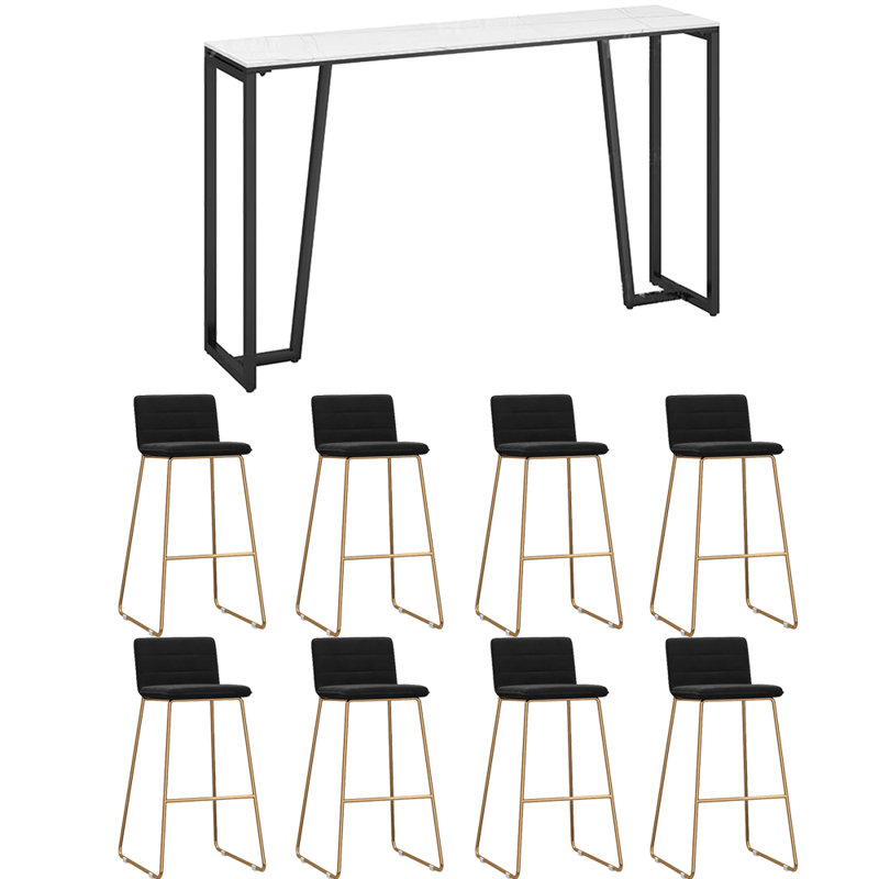 Tabourets et tables de luxe et luxueux, Blanc/Noir, Noir