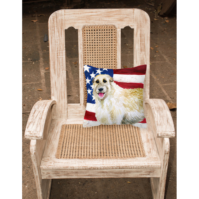 Coussin décoratif intérieur/extérieur 2 patriotiques yorkshire terrier, 18 po x 18 po, Lévrier irlandais