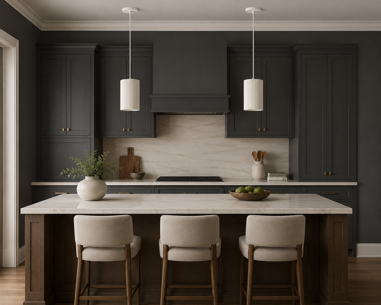 Calcott Dimmable Cylinder Single Light Pendant, Chalk White, Chaulk White