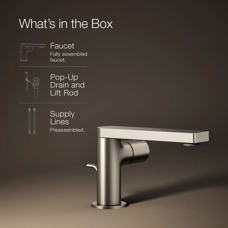 Single-Handle Bathroom Faucet, Vibrant Brushed Nickel
