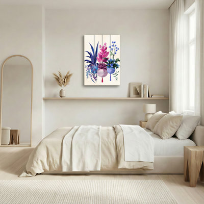 «Gallery Wrap», art mural sur toile pour le salon, la chambre à coucher, le bureau ou le vestibule - décoration murale décorative avec décoration florale