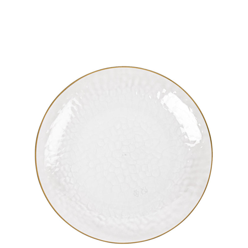 Assiettes martelées transparentes rondes 7 pouces Ecoqualité