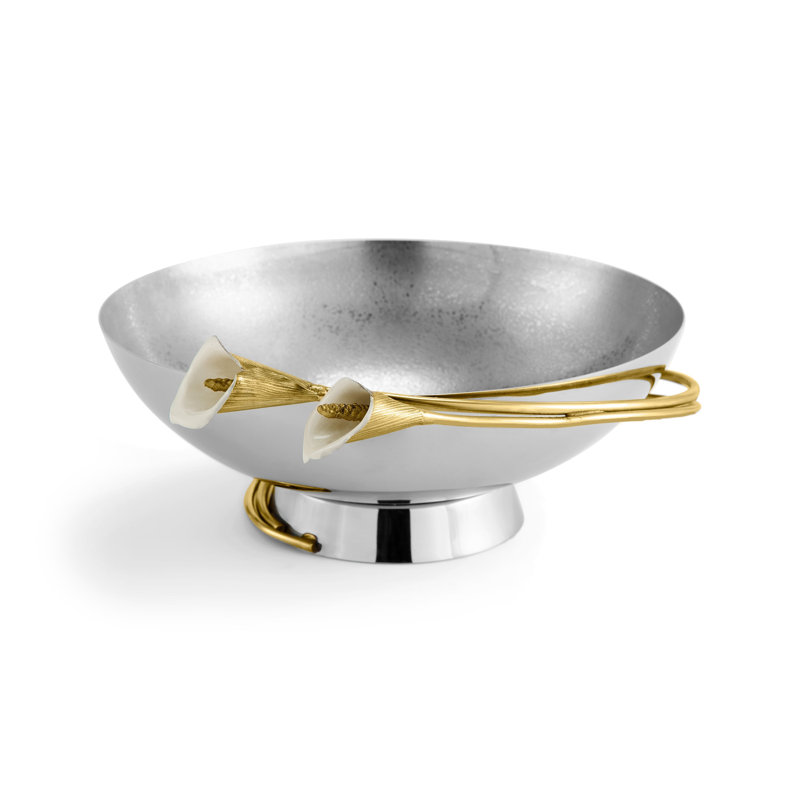 Calla Lily Bowl, 4" H x 9" W x 10" D