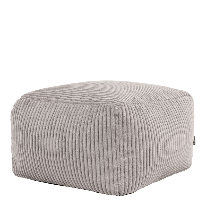 Soul 40Cm Square Pouffe Ottoman, Grey