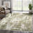 Tapis abstrait en polypropylène vert / gris-1891076883