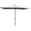 Parasol d'extérieur rectangulaire de 10 pi x 6,5 pi avec lumières à DEL solaires. Auvent imperméable, protection, manivelle et inclinaison faciles pour la piscine de jardin de 10 pi x 6,5 pi , Résistance, simplicité et fonctionnement