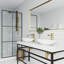 Robinet de salle de bain à poignée simple pour lavabo de type vasque Amada-46483627