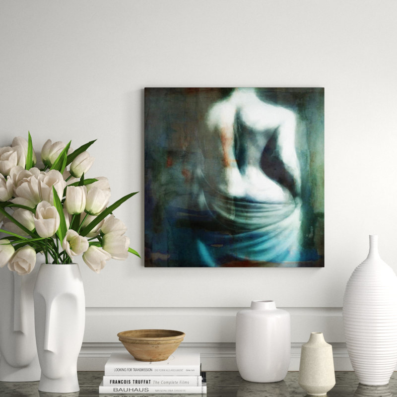 Woman In Blue Print by Emma Brooks, 60" H x 40" W x 1.5" D, Plexi