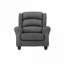Fauteuil berçant à dossier arrondi en tissu gris doux, siège d'appoint pour une détente intérieure douillette