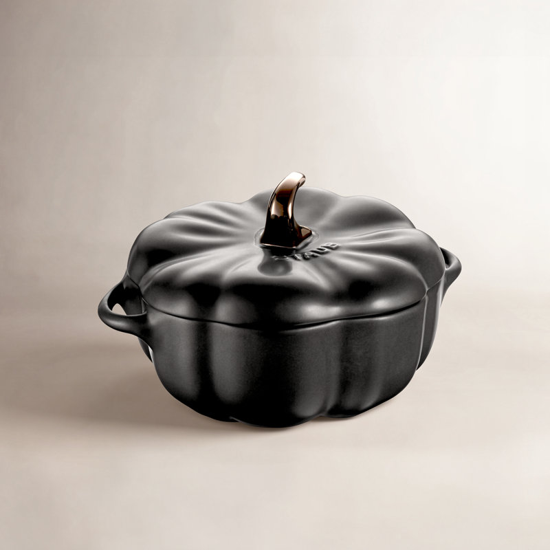 Staub Ceramic 16-oz Petite Pumpkin Cocotte - Matte Black