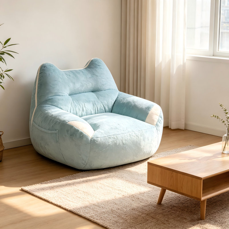 Fauteuil à billes mignon et moelleux pour oreilles de chat
