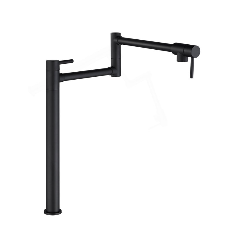 Robinet remplisseur de pot avec tige d'extension, Noir mat