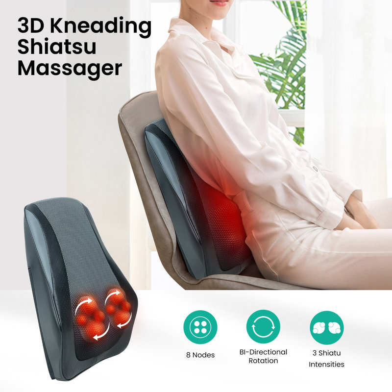 Coussin de massage Shiatsu Snailax avec chaleur