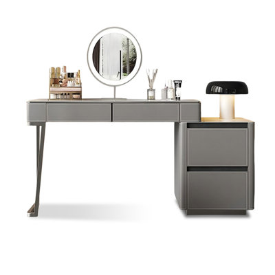 Makeup Vanity with Light mirror,4 drawers