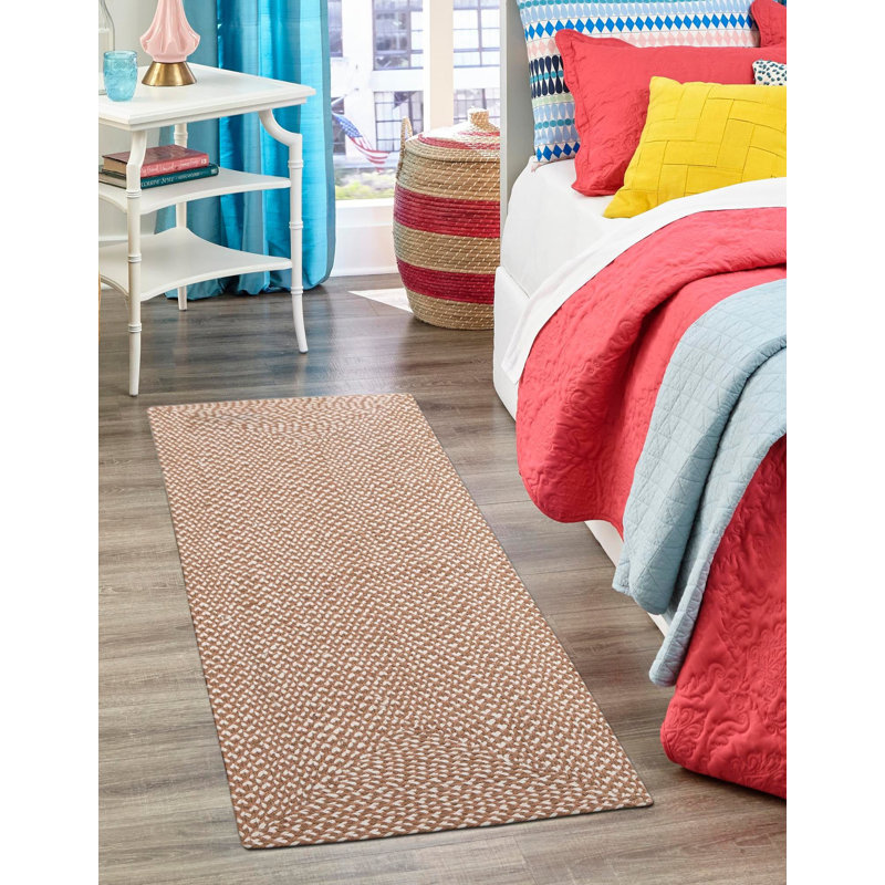 Tapis contemporain brun clair Natura, Tapis de couloir 2 pi x 8 pi