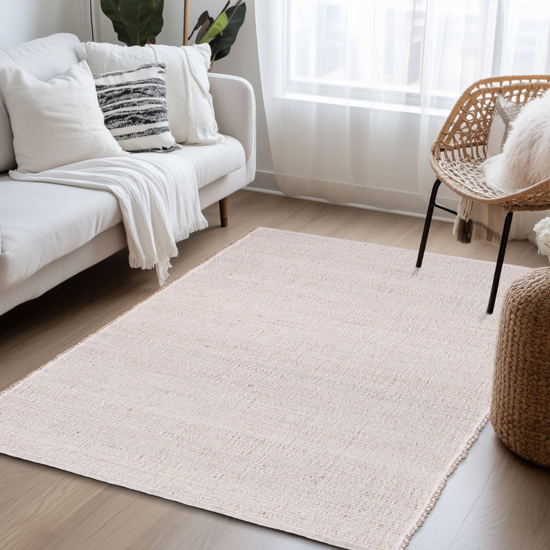 Tapis campagnard en jute et coton Colston, Rectangle 4 pi x 6 pi
