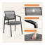 Chaises empilables à dossier en filet, chaises empilables rembourrées en tissu, chaises empilables robustes en métal, paquet de 2-373228813
