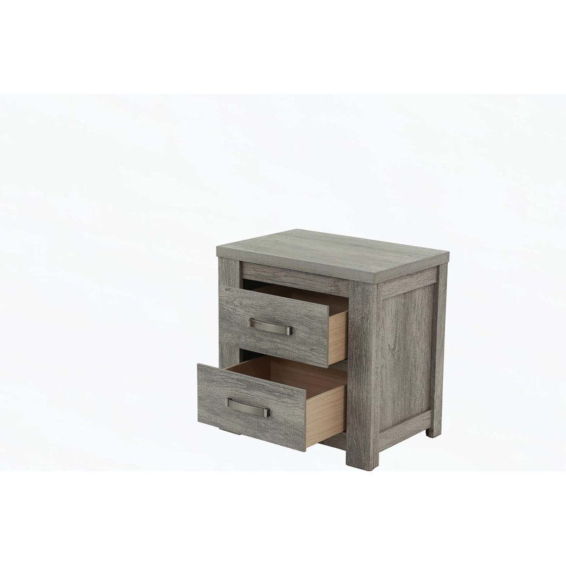 Table de chevet en chêne gris clair, Gris clair