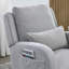 Chaise berçante rembourrée à haut dossier 27,5 "de large avec coussin lombaire et poches latérales