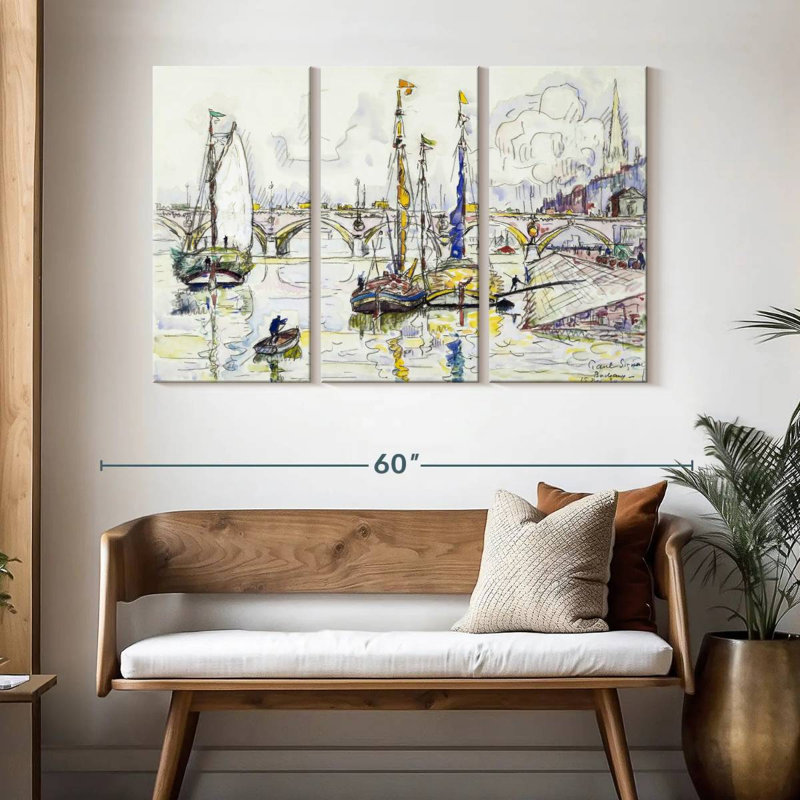 Mehar le port de Bordeaux, H 32 po x l 50 po