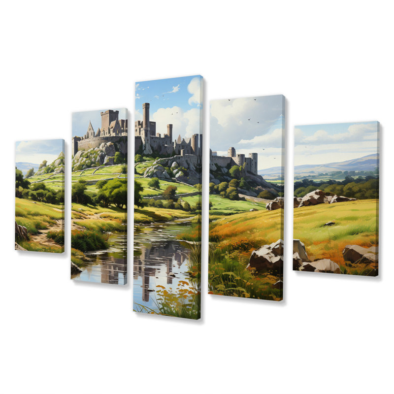 Impression sur toile - 5 panneaux d'Irlande