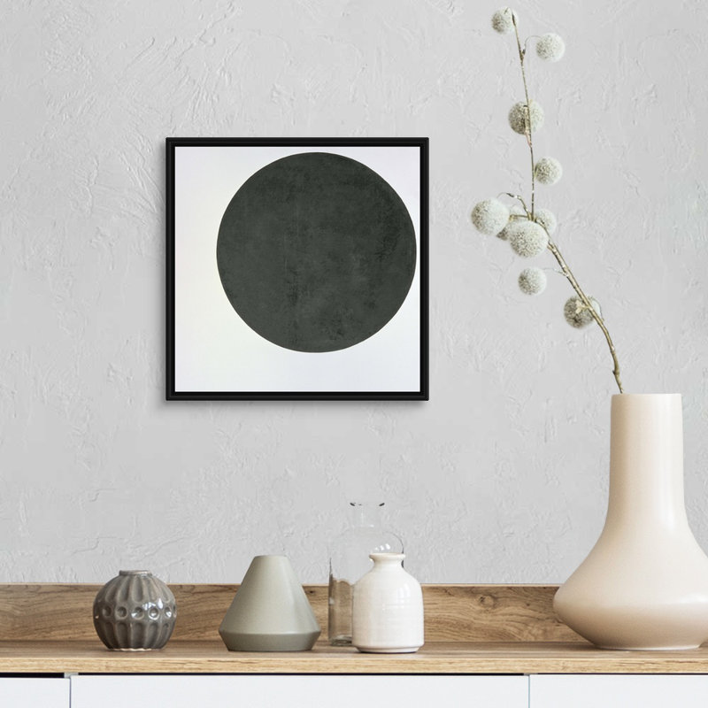 «Black Circle, c.1923» par Kazlair Séverinovitch Malevitch, reproduction sur toile, H 14 po x l 14 po x P 1,75 po, Cadre noir