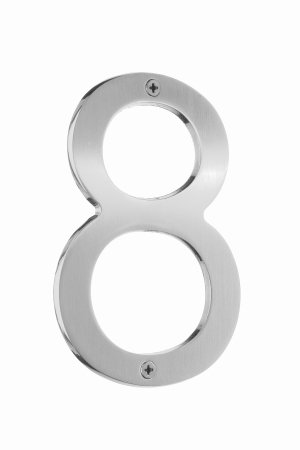 2 po Numéro de maison Beslagsboden, Acier inoxydable, 8