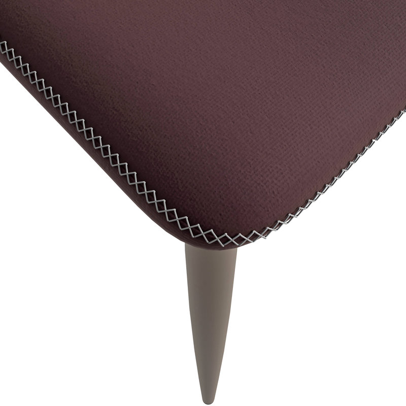 Ensemble de 4 chaises d'appoint rembourrées Leisuremod, Mauve