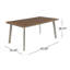 Table de salle à manger avec plateau en faux bois Leeds