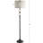 Elegant Led Floor Lamp With Mercury Glass Accents, Energy-Saving Bulbs Included, Step On/Off Button, Perfect For Living Room, Office, Bedroom, And Hallway