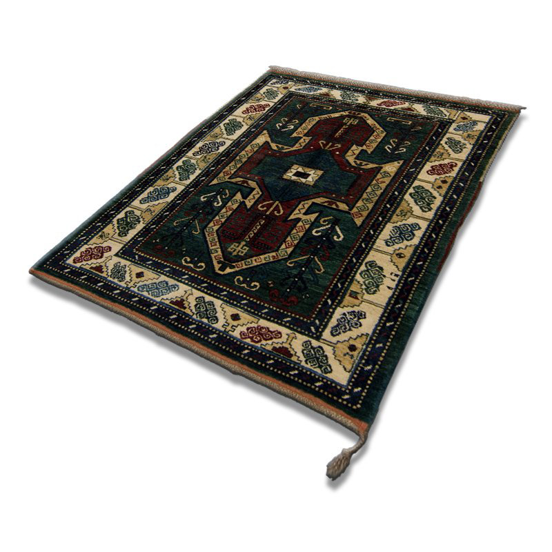 Sevan Wool Southwestern Area Rug in Beige/Green