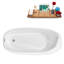 1501.1mm x 749.3mm Freestanding Soaking Acrylic Bathtub-620295998