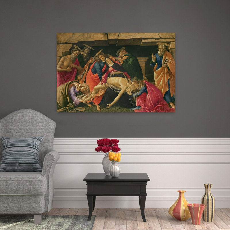 Lamentation Of Christ. C.1490 Abstract Contemporary Wall Art Print by Sandro Botticelli - Wrapped Canvas Print