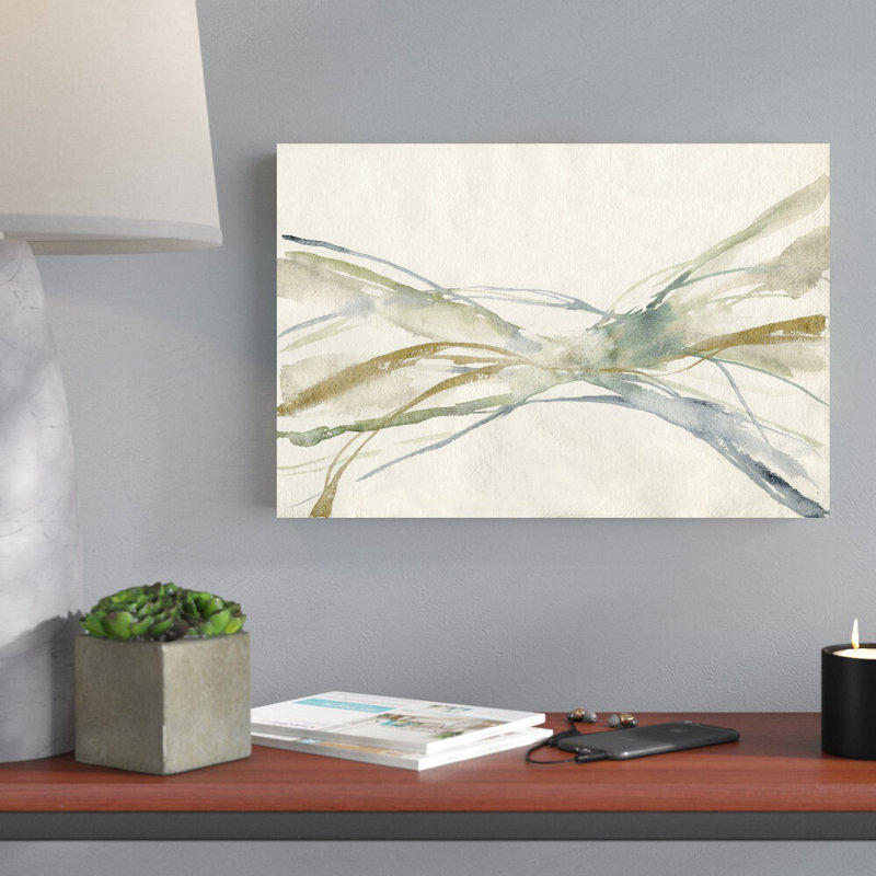 «Waves II» par Jennifer Goldberger - peinture sur toile tendue, H 12 po x l 18 po