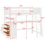 Lit mezzanine avec bureau, tiroirs et tablettes-126665794