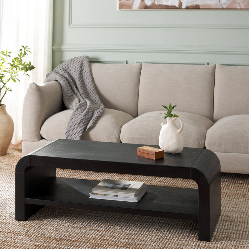Atalanta 1-Shelf Coffee Table, Noir, noir, noir, noir