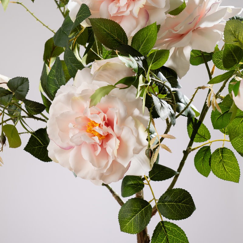 75cm Faux Real Touch Pink Rose Tree