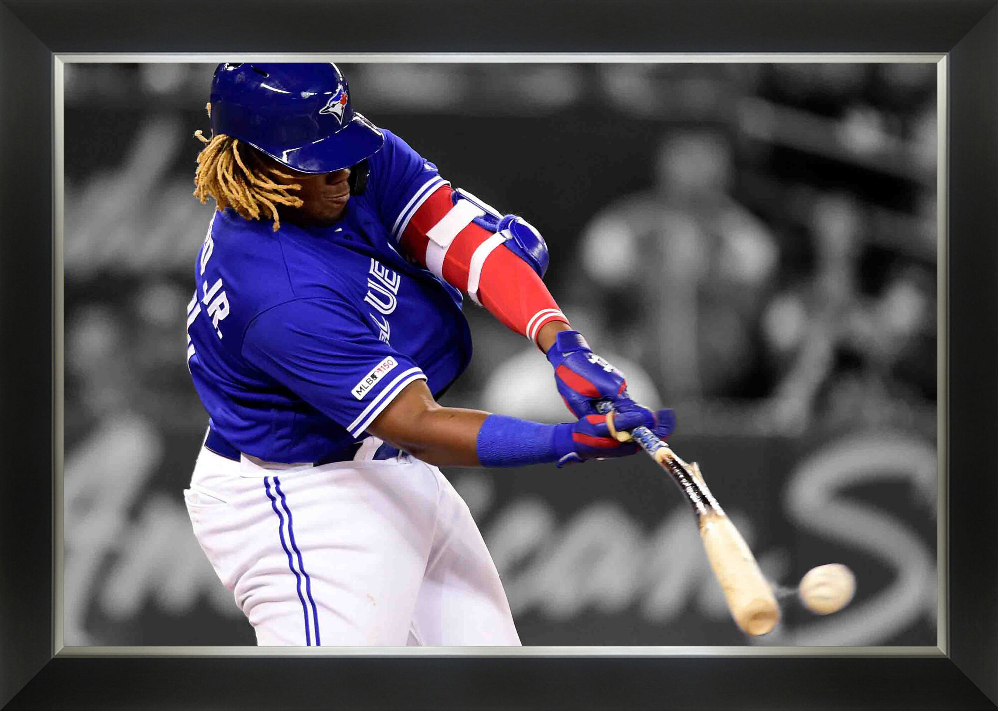 Vladimir Guerrero Jr. Toronto Blue Jays Autographed 16 x 20 Hitting in  White Jersey Photograph