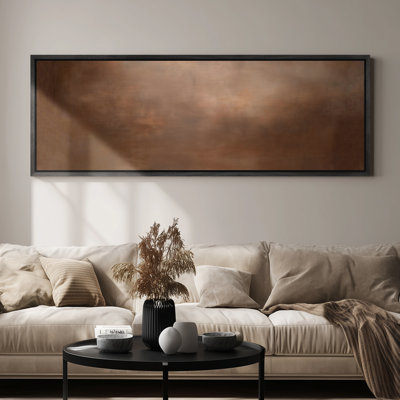 Warm Bronze Minimal Abstract Art Dining Room Print Wall Art