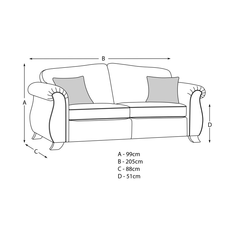 Aadvik 3 Seater Polyester Sofa, Grey