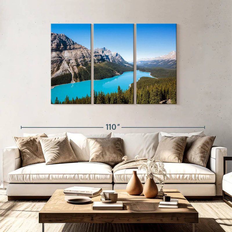 Alamar, aigue-marine, lac Peyto, H 48 po x l 74 po
