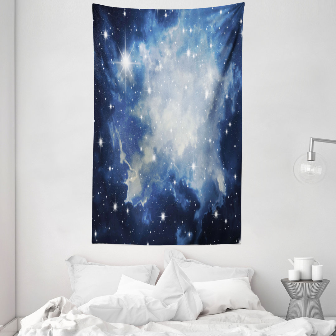 Wandteppich, blau Galaxies, Konstellation, Blassblau Dunkelblau