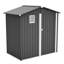 Metal Outdoor 6' X 4' Storage Shed In Black, Rustproof And Spacious, For Backyard Tools Bicycles, Secure Door Lock, Transparent Non Window, Hassle- Installation 6ft 4ft Steel Shed, Storage, Spacious