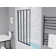 ANZZI Accordion-Style 56-in. x 33-in. Reversible Design 4-Panel Bathtub Shower Door with Frame and Hardware
