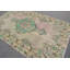Tapis rétro, tapis de 4,9 x 8,1 pi, tapis turcs, tapis luxueux, tapis vert Anatolian