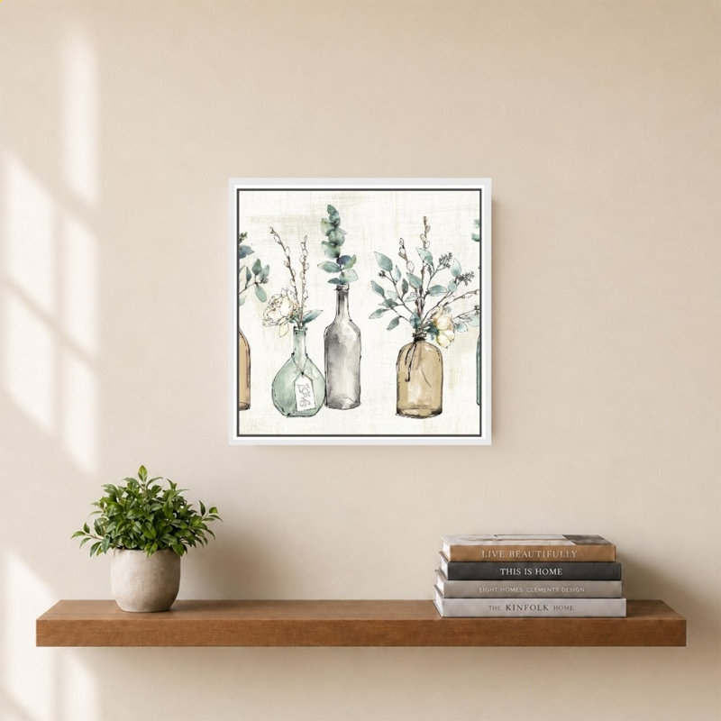 «Modern Farmhouse I Amber» par Anne Tavoletti - Impression sur toile, H 28 po x l 28 po, Blanc