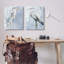 «Heron Birds Stand Blue Sky Watercolor» par Stellar Design Studio, ensemble de 2 peintures-104597968